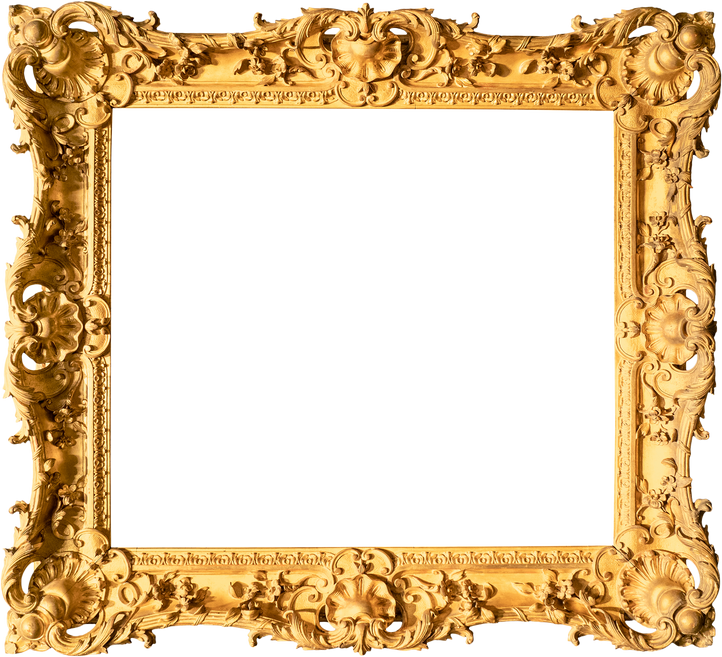 Old Ornamental Baroque Frame Cutout