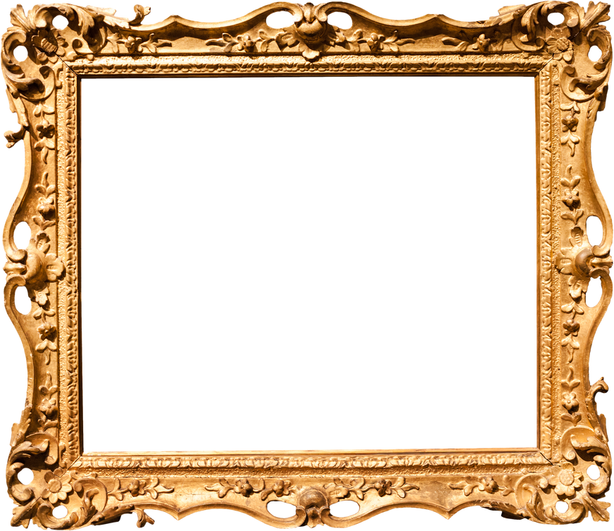 Horizontal Old Baroque Wooden Painting Frame